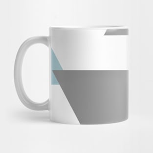 Abstract Teal, Gold and Black Geometric Pattern Mug